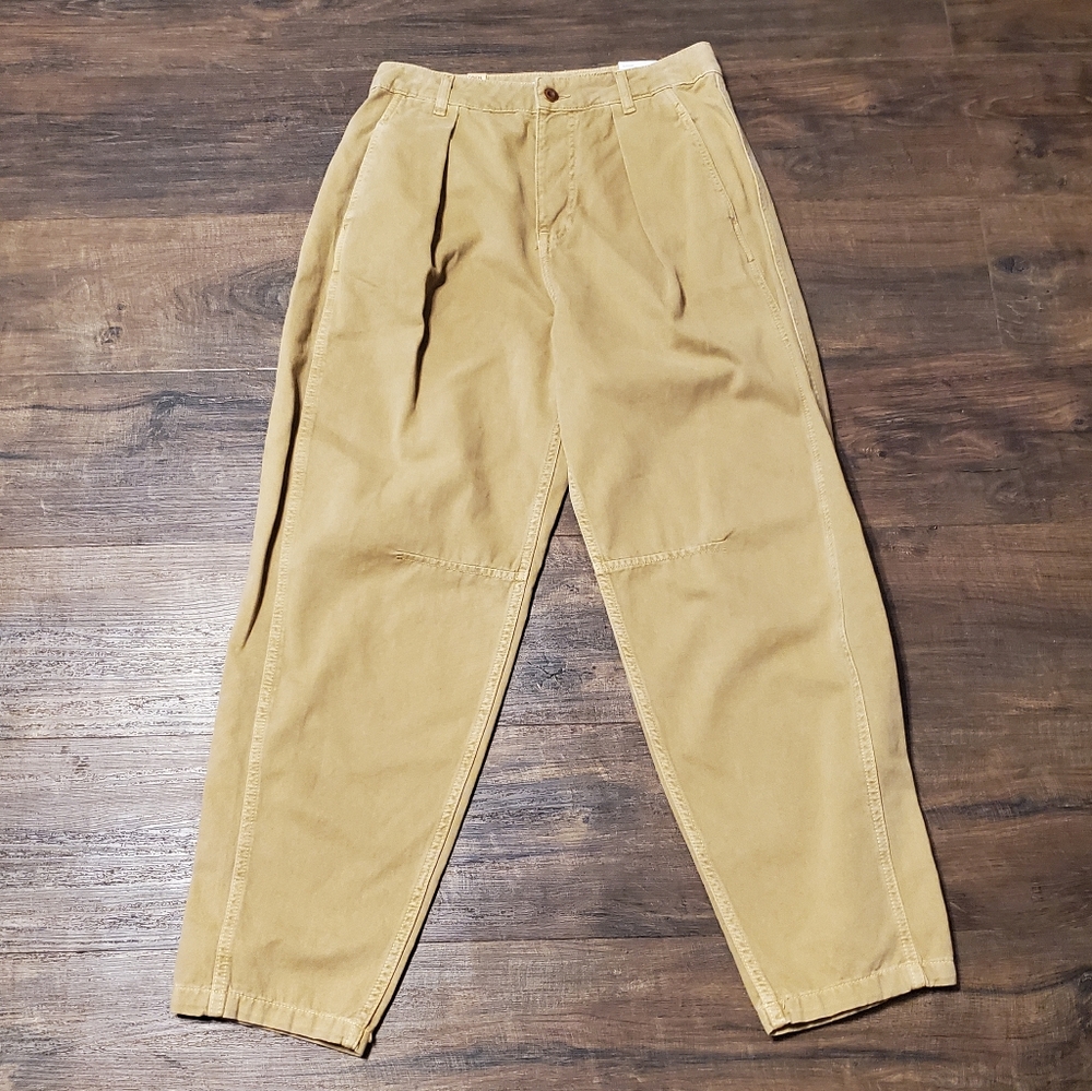 Zara 6 Womens Slouch Pants Tan Khakis